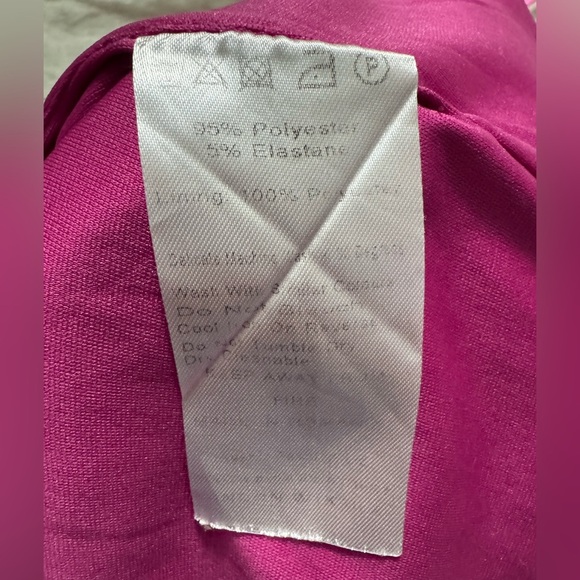 True Violet Pink One Shoulder Dress Size 12 - Picture 8 of 8